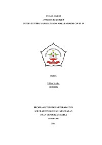 INTERVENSI MASYARAKAT PADA MASA PANDEMI COVID-19