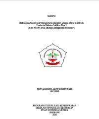 Hubungan Diabetes Self Management Education Dengan Status Gizi Pada Penderita Diabetes Mellitus Tipe 2 
Di Rt 001-004 Desa Mlideg Kedungadem Bojonegoro