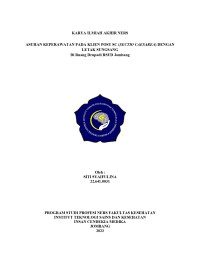 ASUHAN KEPERAWATAN PADA KLIEN POST SC (SECTIO CAESAREA) DENGAN LETAK SUNGSANG DI RUANG DRUPADI RSUD JOMBANG