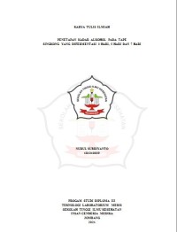 Penetapan Kadar Alkohol Pada Tape 
Singkong Yang Difermentasi 3 Hari, 5 Hari Dan 7 Hari