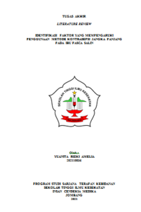 LITERATURE REVIEW


IDENTIFIKASI FAKTOR YANG MEMPENGARUHI
PENGGUNAAN METODE KONTRASEPSI JANGKA PANJANG 
PADA IBU PASCA SALIN
