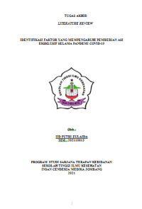 Image of IDENTIFIKASI FAKTOR YANG MEMPENGARUHI PEMBERIAN ASI EKSKLUSIF SELAMA PANDEMI COVID-19