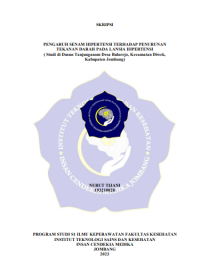 Image of PENGARUH SENAM HIPERTENSI TERHADAP PENURUNAN TEKANAN DARAH PADA LANSIA HIPERTENSI 
( Studi di Dusun Tanjunganom Desa Bulurejo, Kecamatan Diwek, 
Kabupaten Jombang)