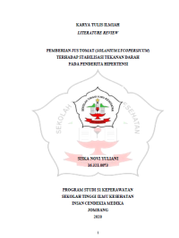 PEMBERIAN JUS TOMAT (SOLANIUM LYCOPERSICUM) TERHADAP STABILISASI TEKANAN DARAH PADA PENDERITA HIPERTENSI