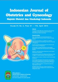 Indonesian Journal of Obstetric and Gynecology (Majalah Obstetri dan Ginekologi Indonesia) Vol.37  No.2  April 2013