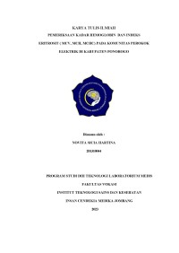 PEMERIKSAAN KADAR HEMOGLOBIN DAN INDEKS ERITROSIT (MCV, MCH, MCHC) KOMUNITAS PEROKOK ELEKTRIK DI KABUPATEN PONOROGO