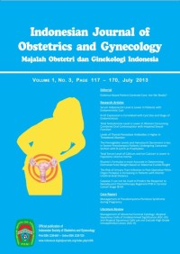 Indonesian Journal of Obstetric and Gynecology (Majalah Obstetri dan Ginekologi Indonesia) Vol.1 No.3 Juli 2013