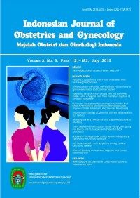 Indonesian Journal of Obstetric and Gynecology (Majalah Obstetri dan Ginekologi Indonesia) Vol.3  No.3 Juli 2015