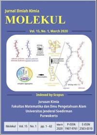Jurnal Ilmiah Kimia Molekul Volume 15 Nomor 1  2020