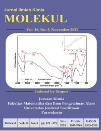 Jurnal Ilmiah Kimia Molekul Volume 16 Nomor 3 2021