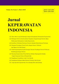 JKI Jurnal Keperawatan Indonesia : Urban Nursing Issues in Low -Middle Income Countries Volume 20 No 2 Juli 2017